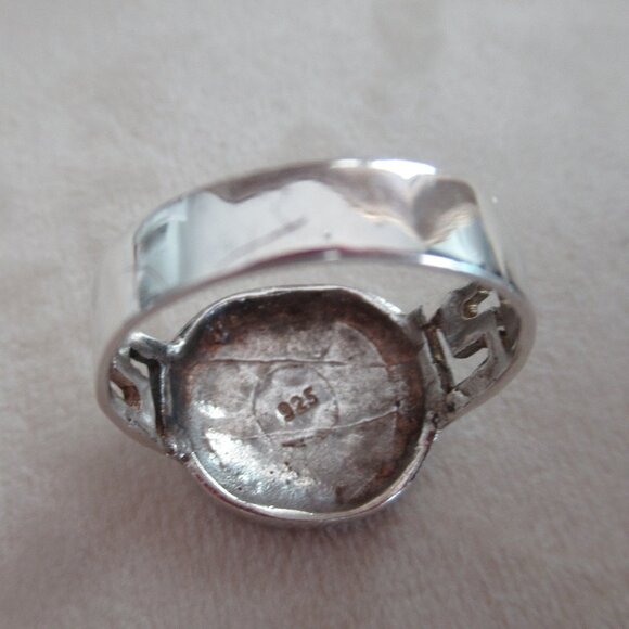 Vintage, Sterling Silver 925 Flower Statement Ring, Size 8.75 Hallmarked 925 - Picture 6 of 8